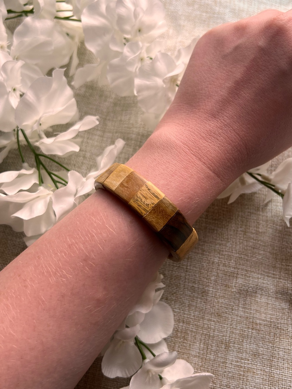 VINTAGE Layered Wooden Bohemian Bangle Bracelet
